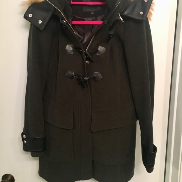 Andrew Marc dark olive wool coat - Picture 2 of 8